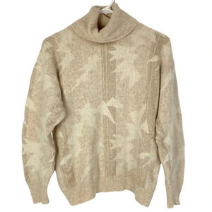 Vintage 80s 90s Grannycore Turtleneck Pullover Sweater Womens Size Small Medium